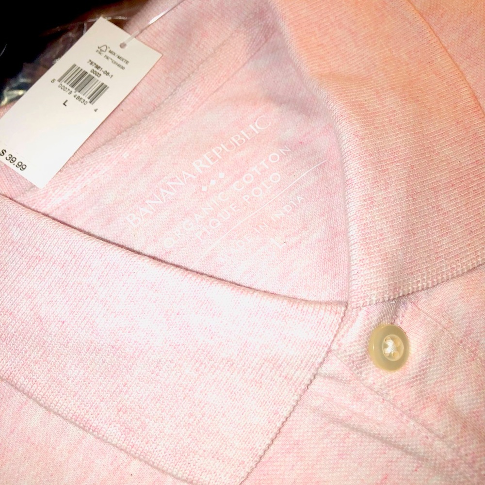 banana republic organic cotton pique polo
